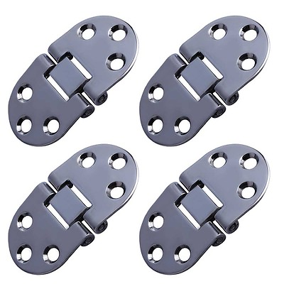 #ad 4Pcs Stainless Steel Boat Hinges Round Side 3quot; X 1.5quot; Butterfly Hinges $14.72