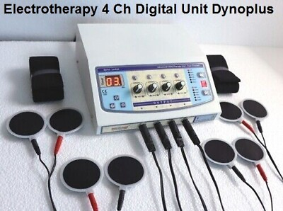 Professional use Four channel Electrotherapy LED Display Carbon Pads Digital Un $181.00