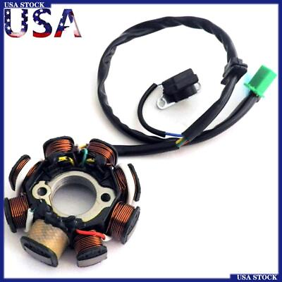 #ad #ad For GY6 150cc 125cc Scooter ATV DC Ignition Stator Magneto COIL GENERATOR 8Poles $17.89