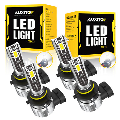 #ad AUXITO LED Headlight Bulbs Conversion Kit 9005 9006 High Low Beam Bright White $35.99