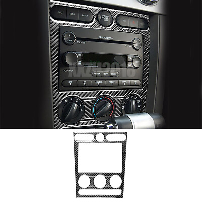#ad For Ford Mustang 05 09 Carbon Fiber Air Conditioning AC Control Panel Cover Trim $57.45