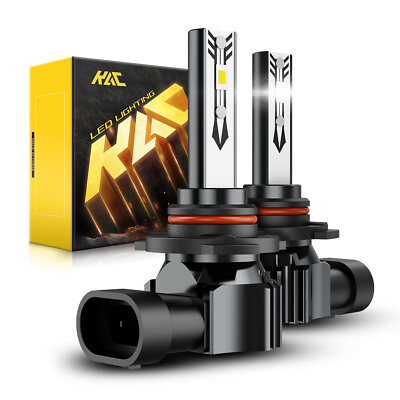 #ad KAC 9005 HB3 LED Headlight Bulbs Kit High Beam White Light 6000K Waterproof 2pcs $14.09
