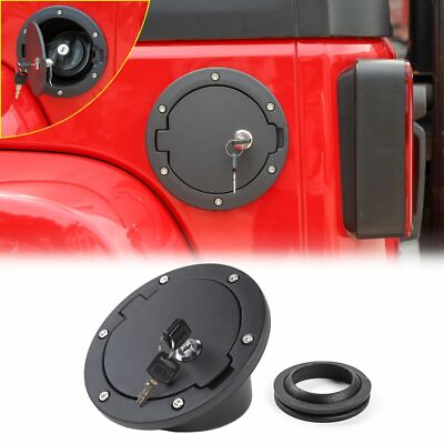 #ad Fuel Door Cover Locking Gas Cap Cover for 2007 18 Jeep Wrangler JK amp; Unlimited a $31.99
