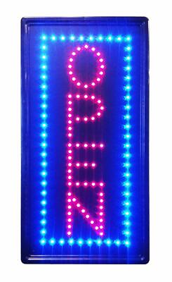 Ultra Bright LED Neon Light Animated Motion with ON OFF Vertical OPEN Sign L100 $29.99