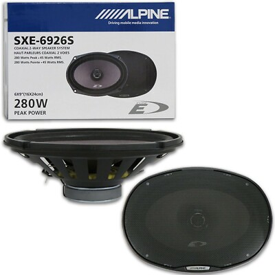 #ad NEW Alpine 6x9 inch 6quot;X9quot; Car Audio 2 way Coaxial Speakers Pair Inch 280 Watts $54.99