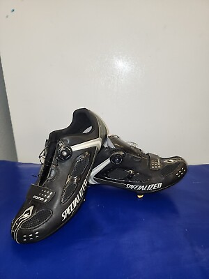 #ad #ad Specialized Mens Expert Rd Road Cycling Shoes Black Leather Boa Hook Loop 11.5 $29.25