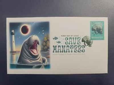 #ad Save the Manatee 2024 First Day Cover FDC United States Forever Stamp Eclipse $13.75