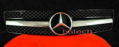 #ad Mercedes R129 SL320 SL500 Grille Grille 1 Fin Black 2001 2002 1994 1995 90 02 C $199.98