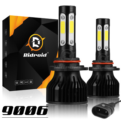 #ad 2x 4 sides 9006 LED Headlight Bulb Conversion Kit Low Beam 6500K Super Bright $15.99