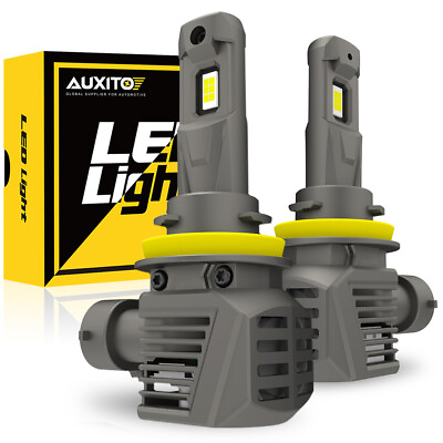 #ad AUXITO H11 LED Headlight Super Bright Bulb Kit 6500K White 22000LM HIGH LOW BEAM $32.99