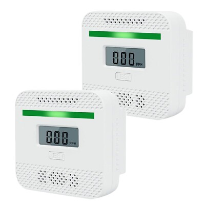 #ad #ad Carbon Monoxide（CO）Detectors Gas Monitor Alarm with LCD Digital Display For Home $32.44