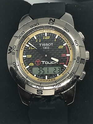 #ad #ad Tissot Nascar T Touch Yellow Titanium Special Edition Worn Strap $359.99