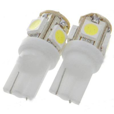 #ad Xenon White T10 2 pcs LED 5000K Light Bulbs 168 194 2825 921 Interior 5 SMD $6.18
