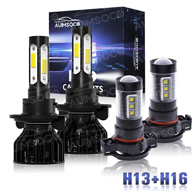 #ad 4Side LED Headlights High Low Beam Fog Bulbs For GMC Yukon XL 1500 2007 2014 $49.99