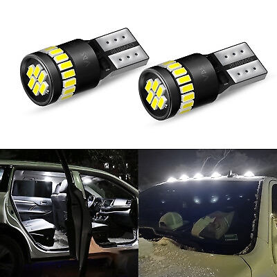 #ad AUXITO LED License Plate Map Light Bulbs 168 192 194 T10 Error Free 6000K White $8.99