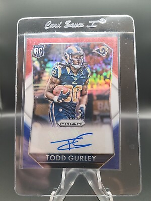#ad Todd Gurley Rookie Autograph Red White Blue Prizm Panini Rams Auto Nice Center $19.24