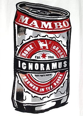 #ad Mambo Ignoramus Singlet Tank Top Size M Pit to Pit 45cm White. AU $22.95