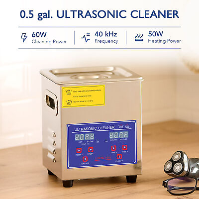CREWORKS Ultrasonic Cleaner with Timer and Heater 2 L Sonic Cavitation Machine $69.99