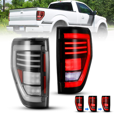 #ad For 2009 2014 Ford F150 Pickup LED Sequential Clear Tail Lights Rear Brake Lamps $219.99