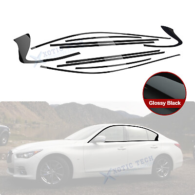 #ad Gloss Black Chrome Delete Blackout Window Cover Decal For Infiniti Q50 2014 2023 $38.99
