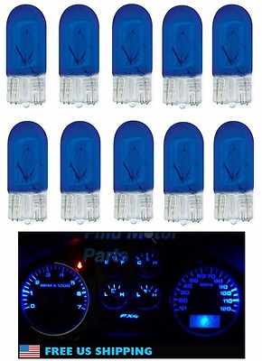 #ad 10x 194 BLUE T10 Bright Light bulbs Wedge Car Mini 5050 W5W 2825 158 192 168 LOT $14.98