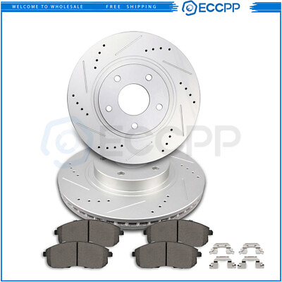 #ad Front Brake Rotors Discs And Ceramic Pads For Nissan Altima Drilled amp; Slotted $86.95