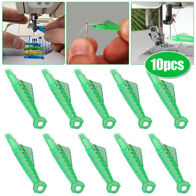 #ad 10Pcs Sewing Machine Needle Threader Self Threading Quick Sewing Needle Changers C $4.28