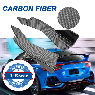 #ad Carbon For Honda Civic Sedan Rear Bumper Lip Diffuser Splitter Spoiler 2000 2023 $29.99