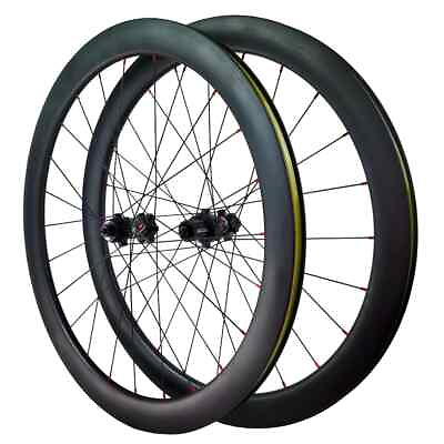 #ad Carbon Wheels Disc Brake 700c Road Bike Wheelset Clincher Tubeless 12speed $579.70