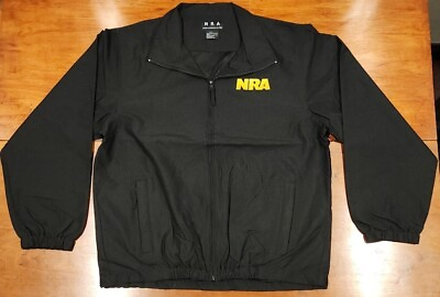 #ad #ad NEW NRA National Rifle Association Black Jacket Windbreaker w Eagle Men#x27;s XL $21.25