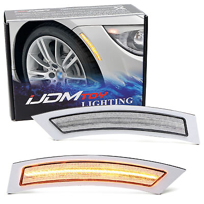 #ad Clear Lens LED Bumper Reflector Replace Side Markers For 07 12 BMW E92 3 Series $41.39