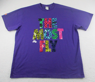 #ad Nike Air T Shirt Mens XXL Purple The Most Fly Short Sleeve Shoebox Graphics $27.95
