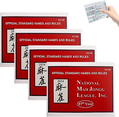#ad 🔥NEWEST 2024 National Mah Jongg League Card Large Size Official Hands and Rules $9.99