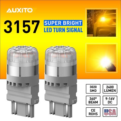 #ad 2x 3157 LED DRL Error Free Yellow Turn Signal Parking Light Bulbs Reverse Lamp $12.34