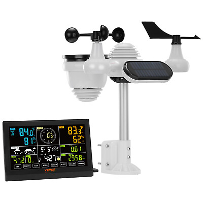 #ad VEVOR 7 in 1 Wireless Weather Station 7.5 in Large Display for Indoor Outdoor $76.99