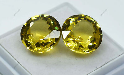 #ad Natural CERTIFIED Sapphire Yellow Round Shape 20 Ct Loose Gemstone $19.63