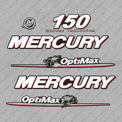 #ad Mercury 150 hp Optimax outboard engine decals sticker set reproduction 150HP $58.49