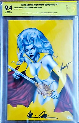 #ad LADY DEATH: Nightmare Symphony #1 Yellow Chase Ed. 2x Sign CBCS 9.4 Artist Proof $175.00