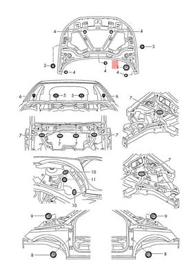 #ad Genuine Bungs Lower X10 VW AUDI SKODA SEAT Amarok Ameo Arteon Beetle 1K0899185 $16.03