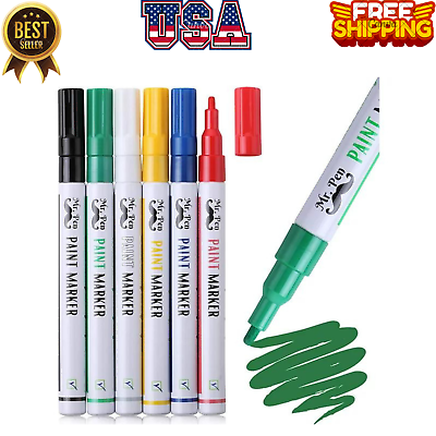 #ad quot;Mr. Pen Paint Markers 6 Pack Fine Point Tip Permanent Assorted Colors Oil $6.95