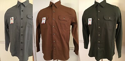 #ad NWT Men Wrangler Button Long Sleeve L S Shirt Cotton Blend Option M L XL 2X Flex $18.99