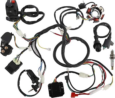 #ad AuInLand Electrics Harness Loom Set CDI Wiring Harness Solenoid Relay Spark Plug $111.00