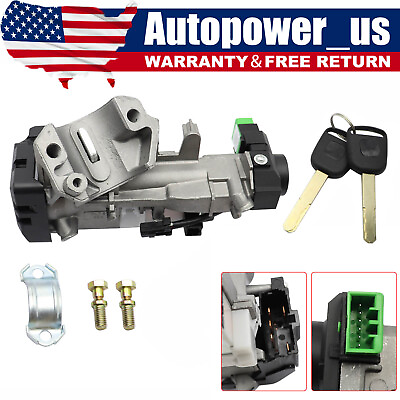 #ad W 2 KEYS Ignition Switch Cylinder Lock Auto Trans For 2003 11 Honda Accord Civic $59.99