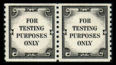 #ad TD107 Test Stamp 1962 TESTING PURPOSES PERF 9¾ Coil Pair MNH SEE PHOTOS C 548d $2.95