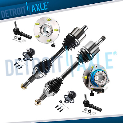 #ad 8pc Front CV Axles Tie Rods Ball Joints amp; Wheel Hub Bearings for Regal Impala $208.19