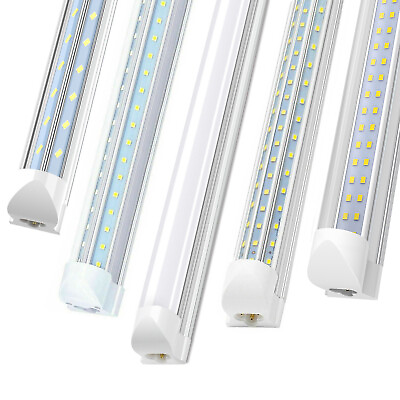 #ad 4FT 5FT 6FT 8FT T8 LED Tube Light Bulbs 6500K Integrated LED Shop Light Fixture $83.49