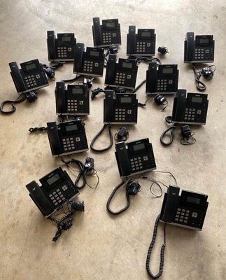 #ad Yealink SIP T41P PoE Ultra Elegant VoIP Phone LOT OF 15 W 14 Power Cords $280.00