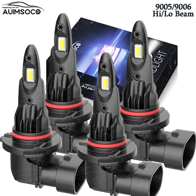 #ad AUIMSOCO 9005 9006 Aluminum LED Headlight High Low beam Light Bulb 6500K 16000LM $69.99