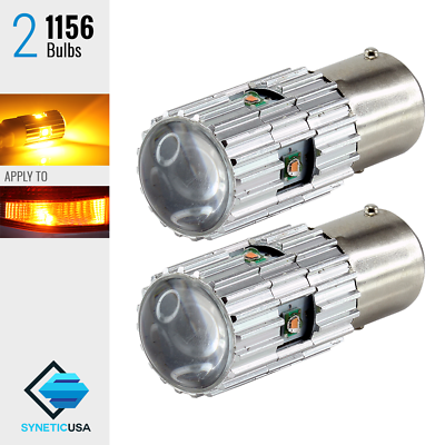 #ad Syneticusa 1156 Blinker Turn Signal 3000K Amber Yellow Light LED Bulbs 360LM 30W $15.00