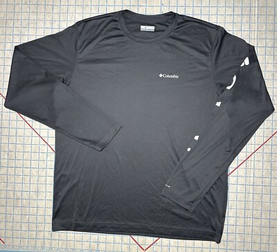 #ad #ad Columbia Rapid Creek Omni Shade Mens Large Black Long Sleeve Shirt UPF 50 PFG $15.99